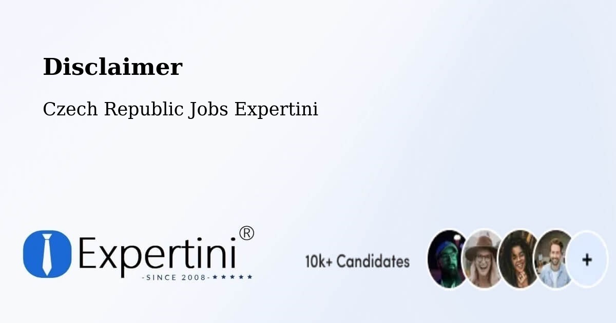 Disclaimer – Jistebnice - Czech Republic Jobs Expertini